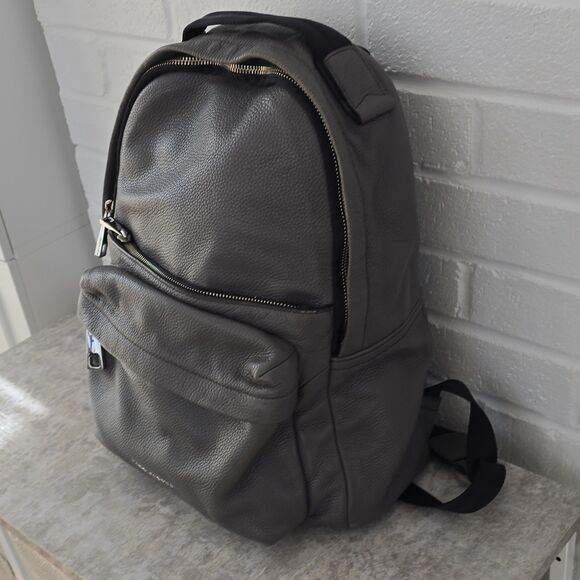Marc Jacobs Gray Pebbled Backpack Zipper Accent Outer Pockets Medium main image 10